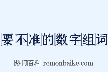 要不准的数字组词是什么意思的图片